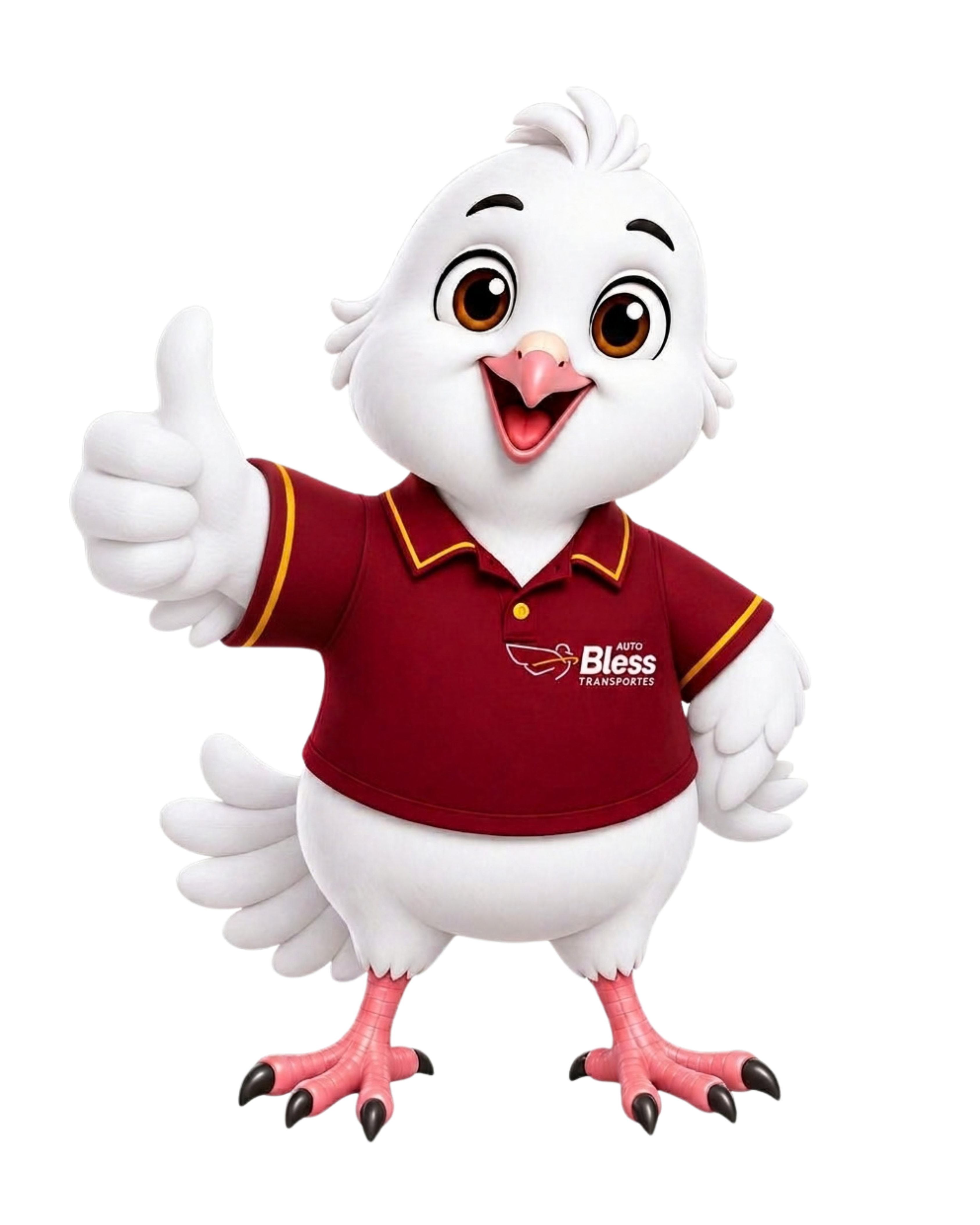 Mascote da Auto Bless representando as equipes da operação